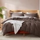 preview thumbnail 136 of 175, Nestl Ultra Soft Double Brushed Microfiber Duvet Cover Set with Button Closure Chocolate Brown - California King