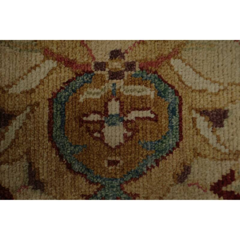 Hand Knotted Oriental 100% Wool Carpet Traditional All-Over Oranges & Rust Peshawar Area Rug - 9' 7'' X 7' 7''