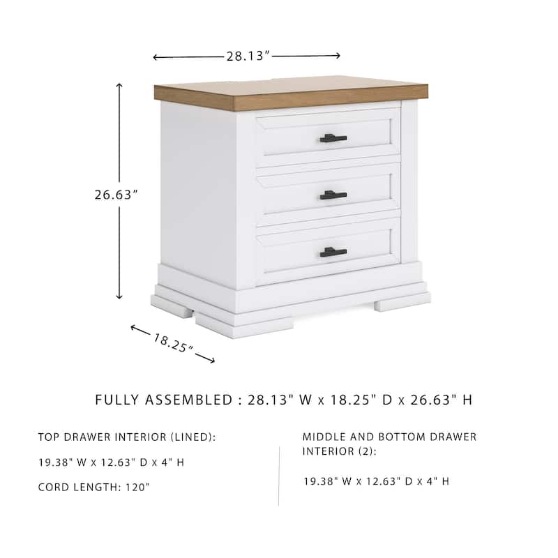 Signature Design by Ashley Ashbryn White/Natural Nightstand