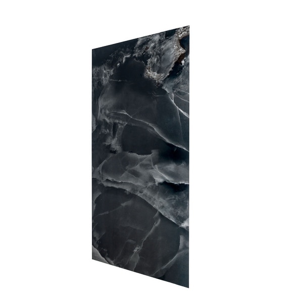 Industry Tile 24x48 Onyx Black polished porcelain tile - Bed Bath