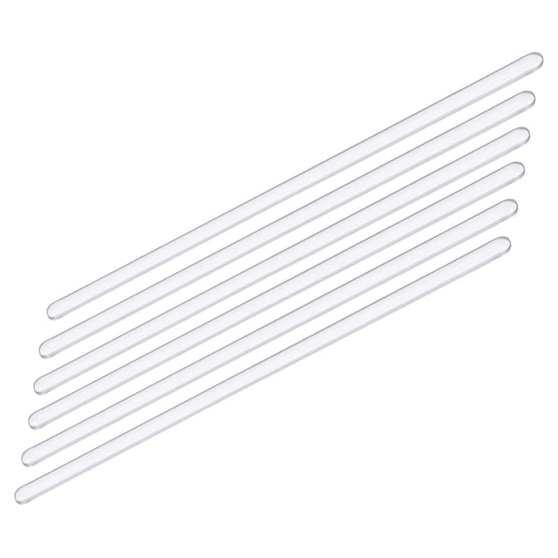 Borosilicate Glass Stick Stir Rod for Lab, kitchen 6Pcs