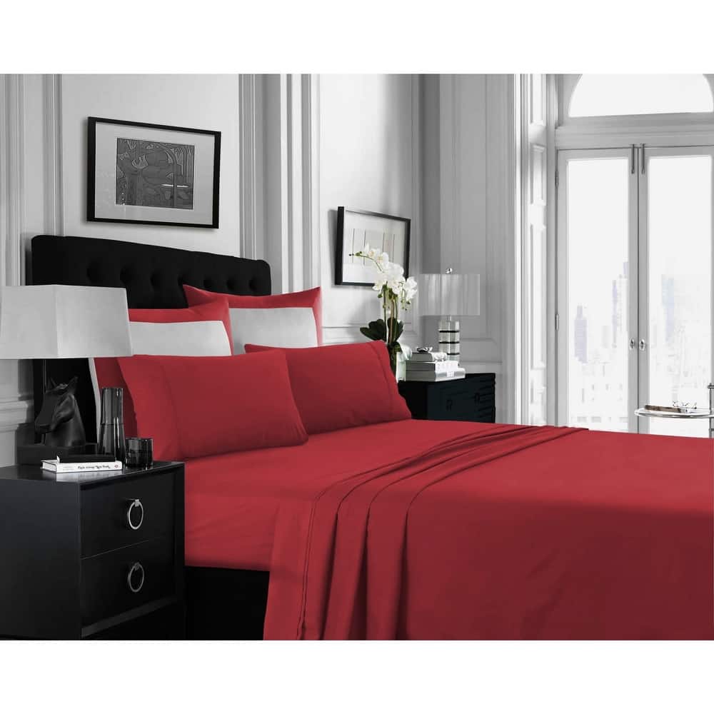 Super Soft Extra Deep Pocket Bed Sheet Set with Oversize Flat