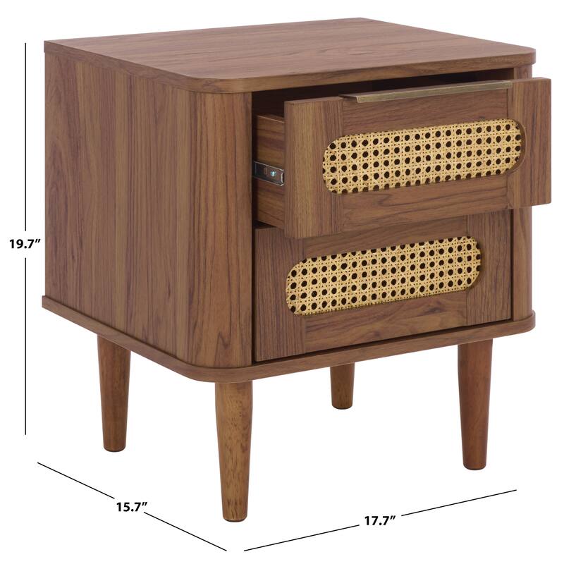 SAFAVIEH Home Brey 2-Drawer Nightstand