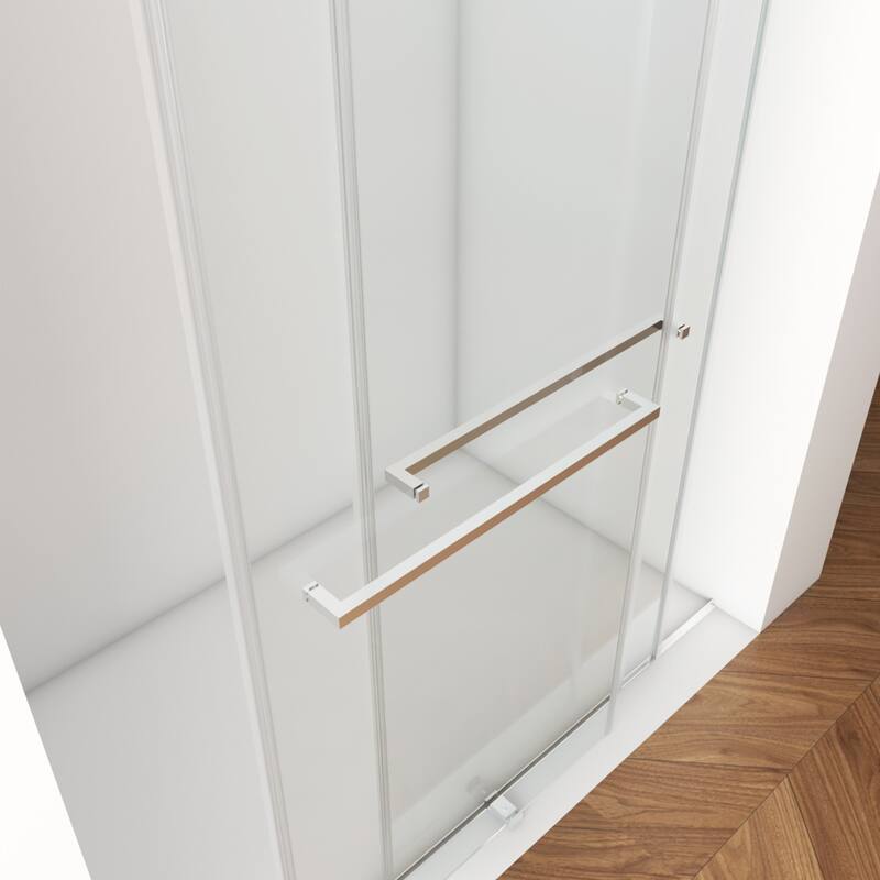 56"-60"W x 70"Frameless Sliding Shower Door with Clear Tempered Glass