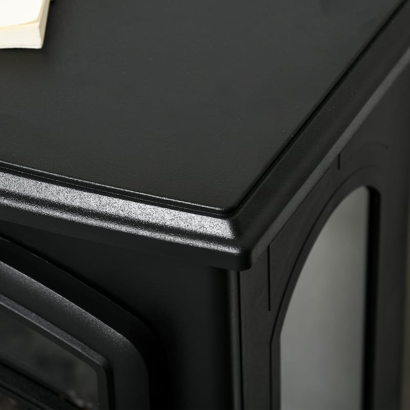 Electric Fireplace Stove, 22" Freestanding Heater with 3-Sided Flame, Adjustable Temperature, Overheat Protection, Portable