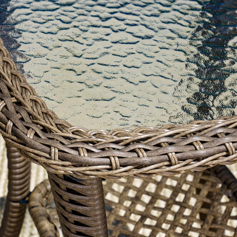 Rio Vista Outdoor Wicker Swivel Glider Chair Set (3-Piece)