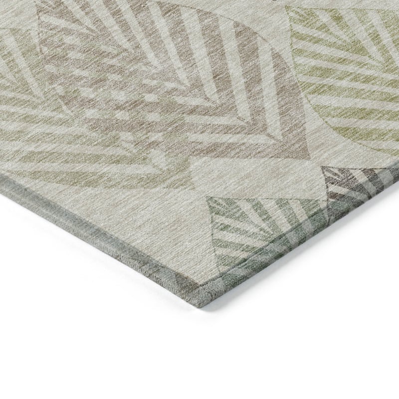 HomeRoots Floral Transitional Rectangle Outdoor Rug