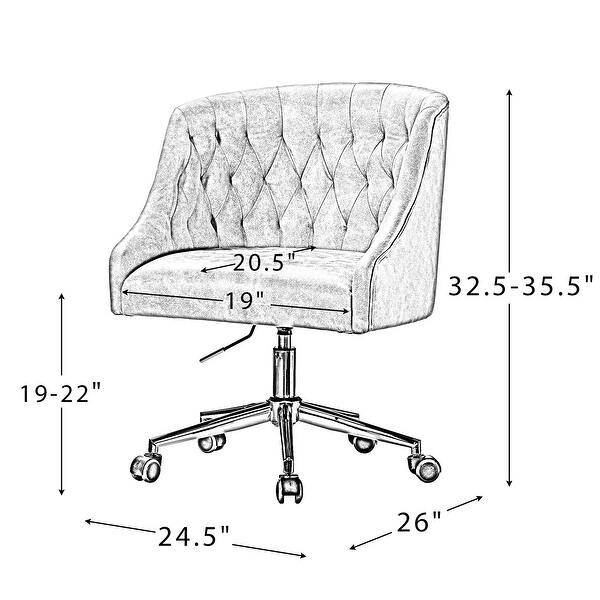 ET Tufted Task Chair With Golden Base by HULALA HOME