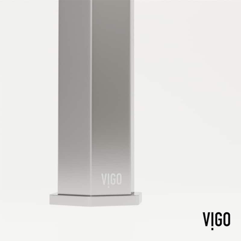 VIGO Duomo 18"L x 13"W Concrete Vessel Sink and Nova 10"H Faucet Set