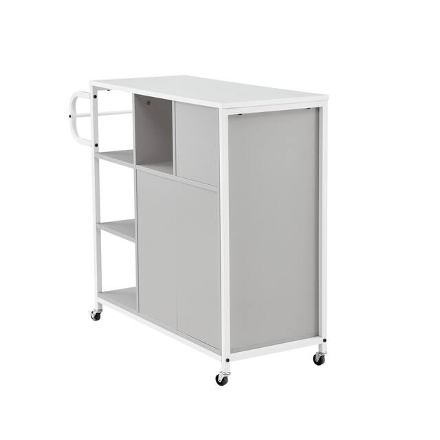 Mobile Bar Cart Serving Wine Cart with Wheels, 3-tier Metal Frame Elegant Wine Storage
