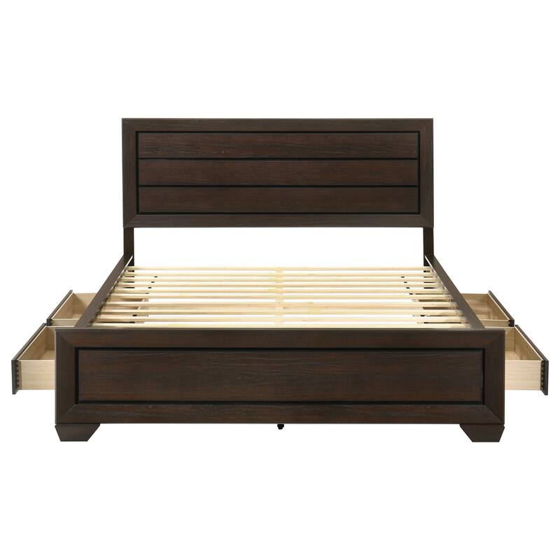 Kauffman Transitional Wood Storage Panel Bed