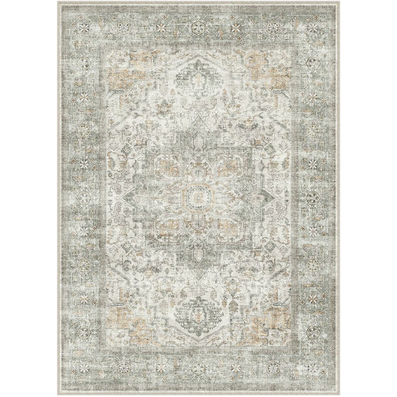 HomeRoots Floral Traditional Rectangle Area Rug - 8' X 10'
