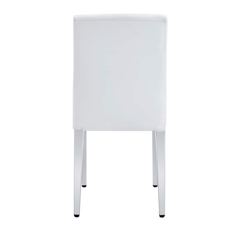 Home Dining Chair with Backrest Leather Upholstered Dining Chair Decorative Side Chair Dining Room Chair, Set of 2