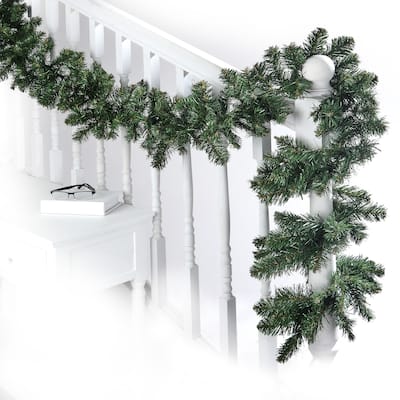 Deluxe Oregon Fir Garland 9' X 10" - Natural Green - 9'L x 10"W