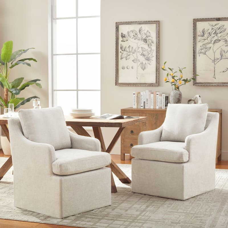 Upholstered Dining Chairs, Modern Kitchen Chairs Dinner Chairs with 4 Casters