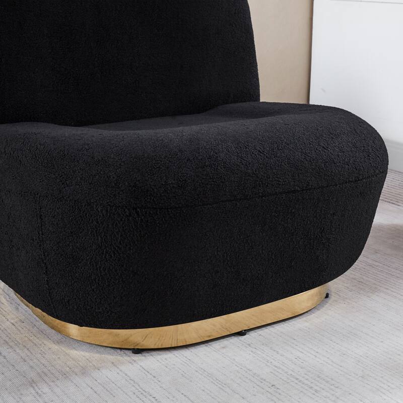 33.07" Polyester Swivel Barrel Chair