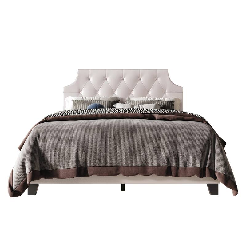 Clayfell Mexico Tufted Upholstered Platform Bed
