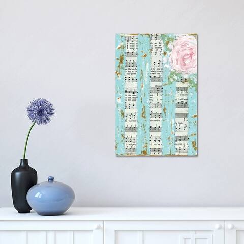 iCanvas "Floral Hymnal Flag" by Ashley Bradley Canvas Print