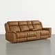 preview thumbnail 11 of 82, Spruce & Spring Genuine Leather Power Reclining Sofa with Optional Console & Flip-Down Table