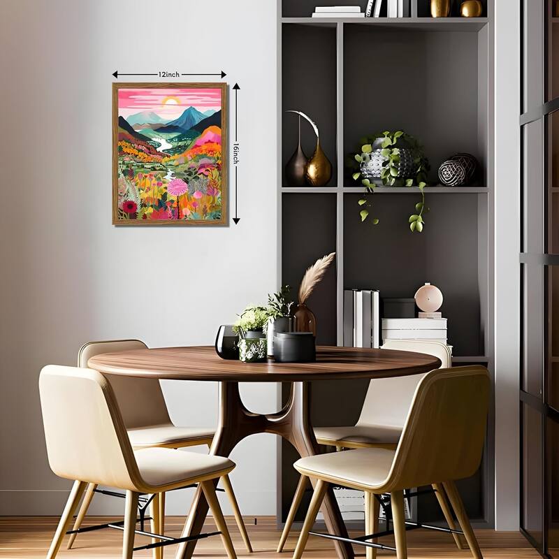 Abstract Watercolor Landscape Flower Wall Decor Paintings