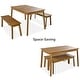 preview thumbnail 6 of 5, 3-Piece Outdoor Solid Wood Table & Bench Set, Patio Furniture Set