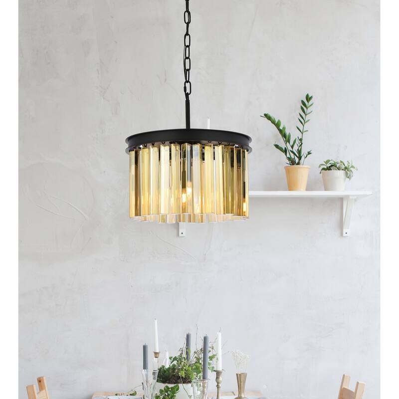 Royce Edge 3-Light Matte Black Pendant