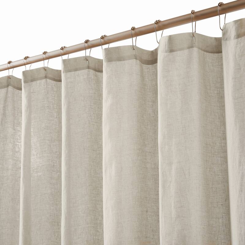 Brooklyn Loom Flax Linen Shower Curtain