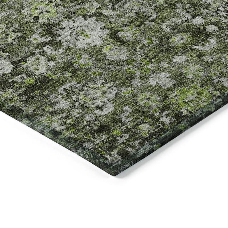 Machine Washable Indoor/ Outdoor Chantille Traditional Vintage Floral Rug
