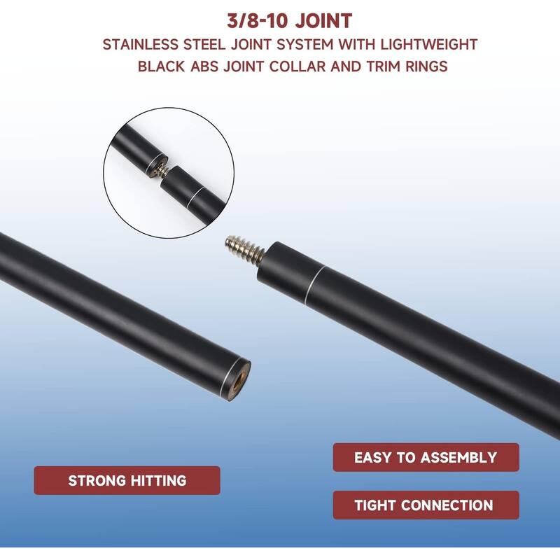 GSE™ 58" 2-Piece Fiberglass Graphite Composite Billiard Pool Cue Stick for Men/Women, Great for House or Commercial/Bar Use
