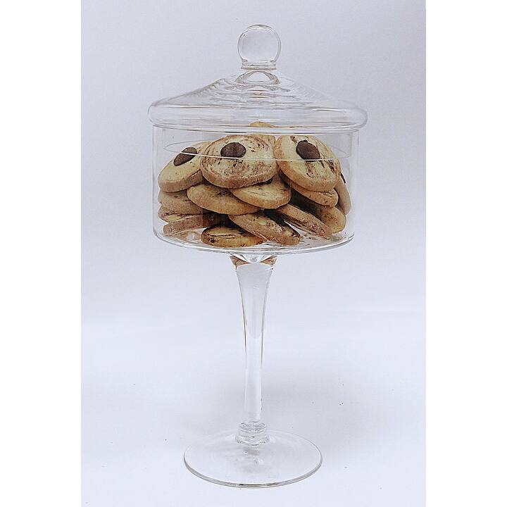 Tall Stemmed Cookie Jar, Liscio Ottico