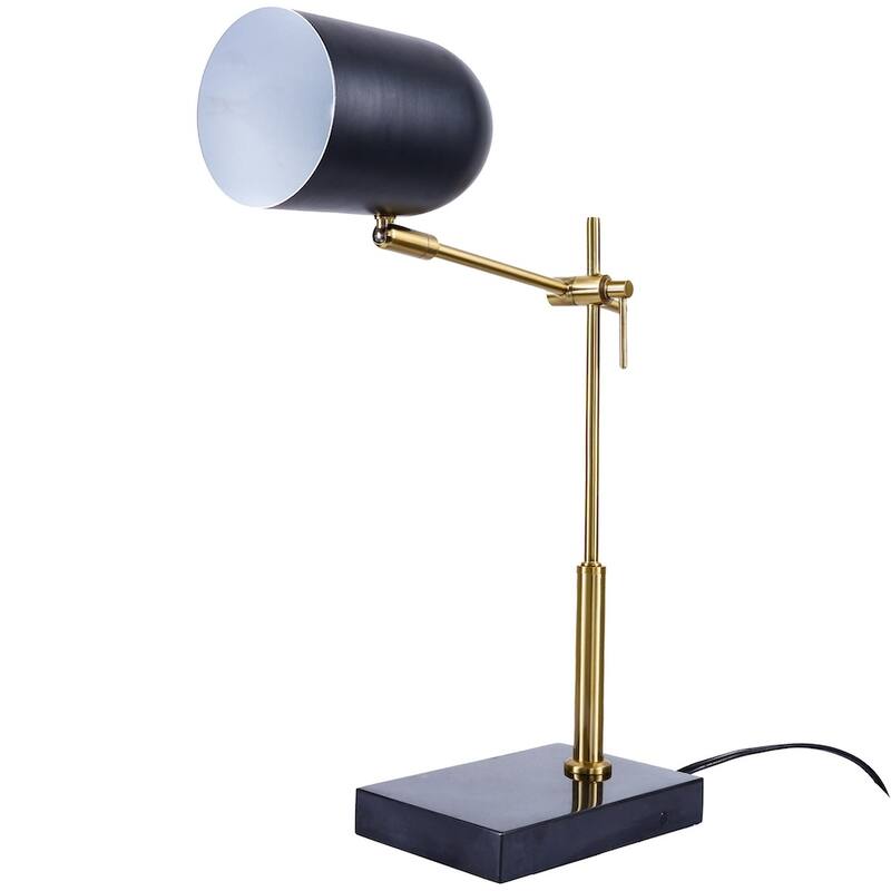 Hila Adjustable Black and Gold Desk Lamp