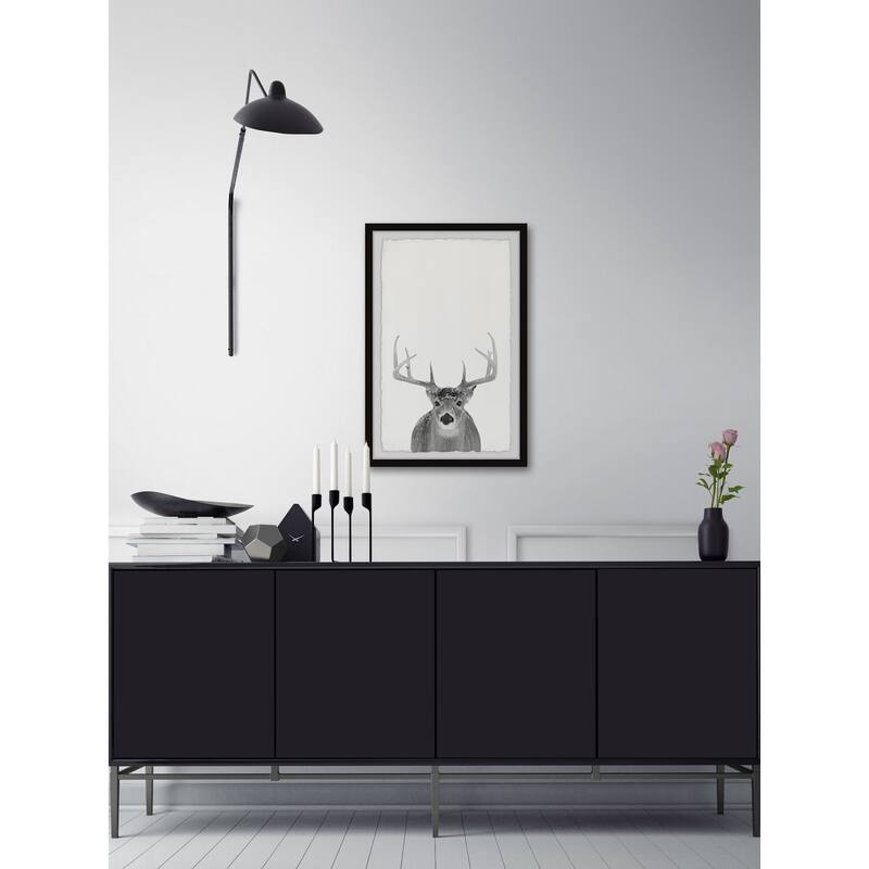 'Grey Deer' Framed Painting Print