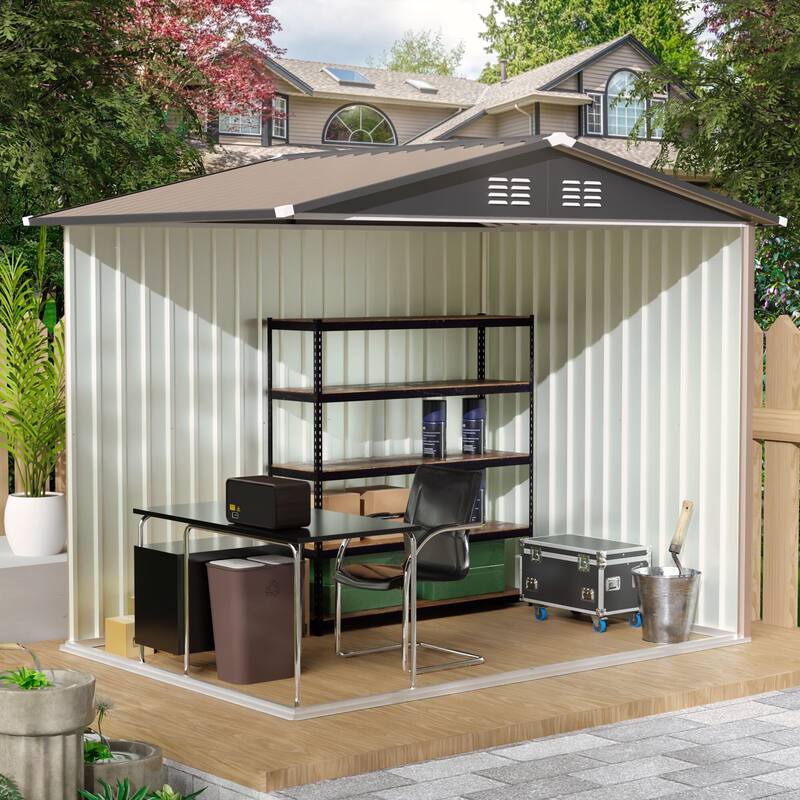 8ft X 6ft Garden Shed With Apex Roof For Patio Backyard