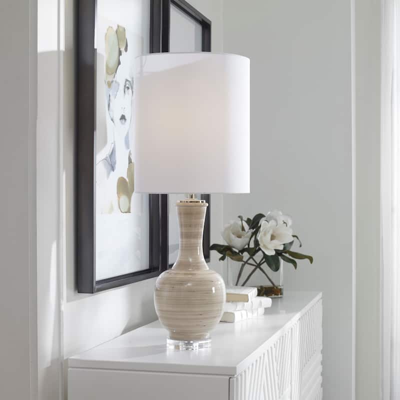 Uttermost Chalice Striped Table Lamp - 33.25 x 13 x 13