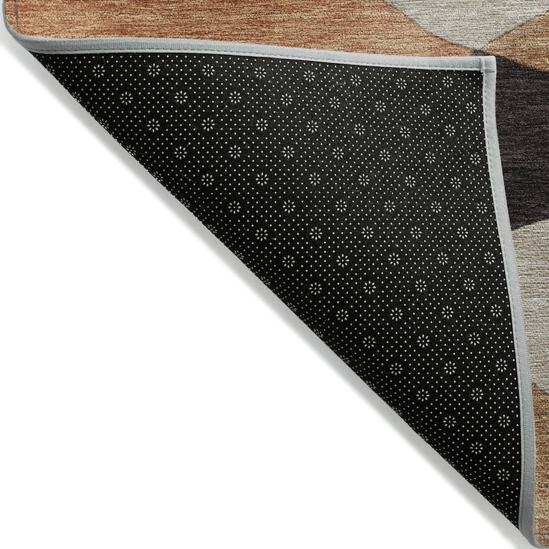 Machine Washable Indoor/Outdoor Modern Century Chantille Rug
