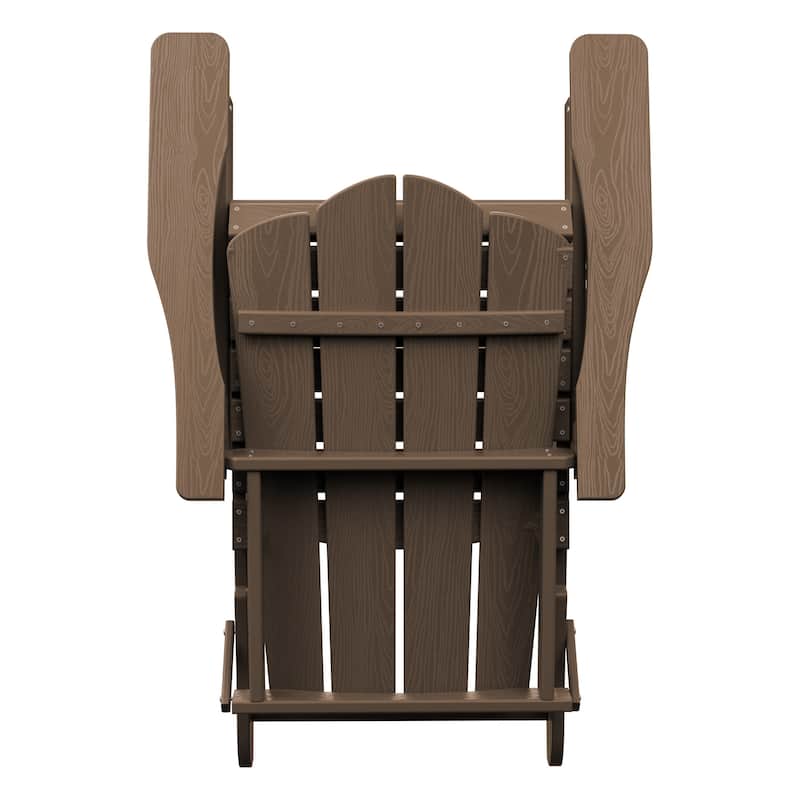 Outdoor HDPE Folding Classic Adirondack Chair All-Weather