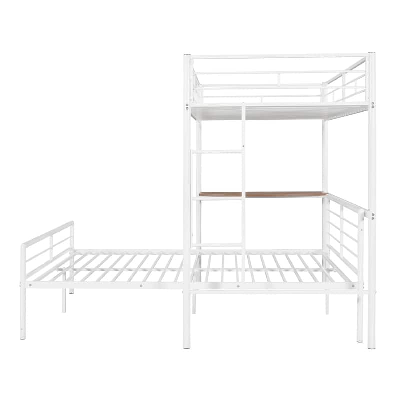 Twin Over Full Bunk Bed with Desk