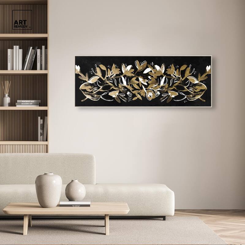 Flora Luxe Panoramic Canvas by Art Remedy