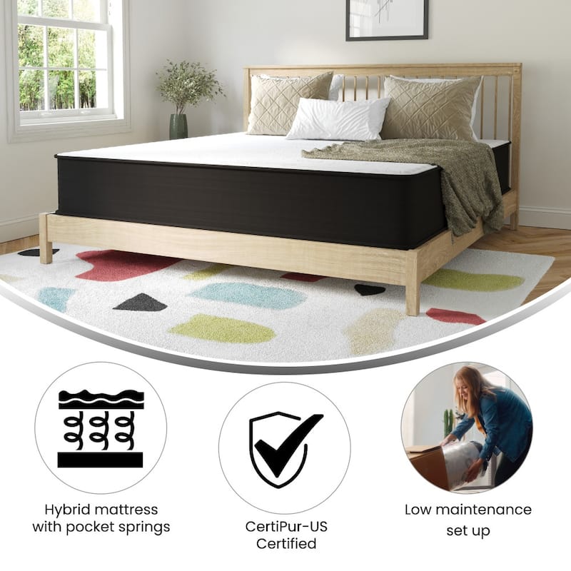 Premium Foam and Pocket Spring Hybrid Mattress in a Box