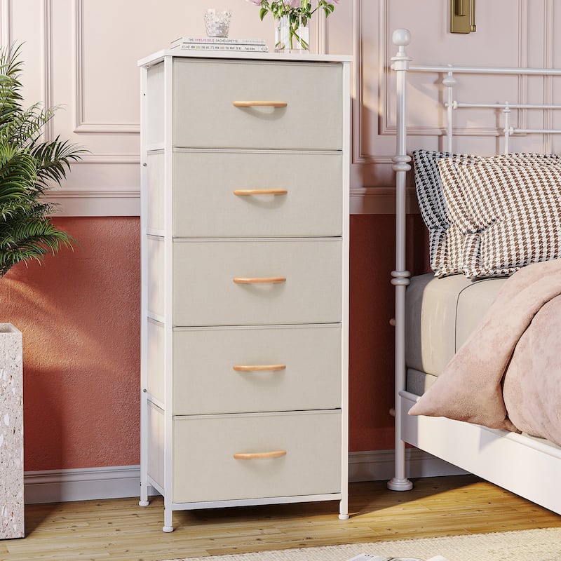 Crestlive Products Household 5-Drawer Vertical Dresser Storage Chest