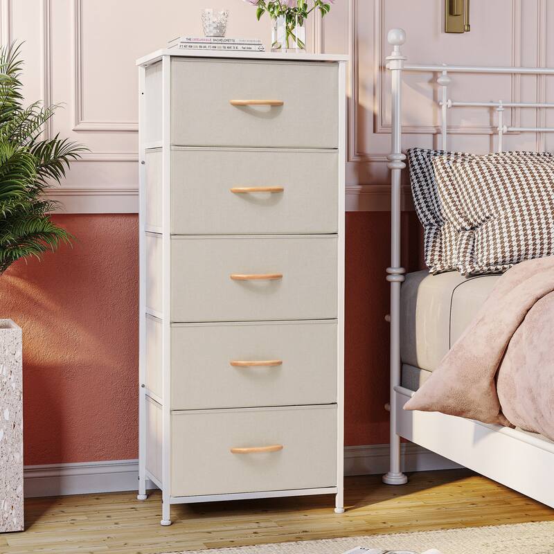 Crestlive Products Household 5-Drawer Vertical Dresser Storage Chest
