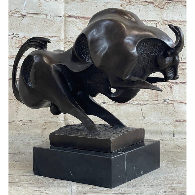 Original Milo Modern Art Bull Bronze Statue Figure Abstract Mid Century