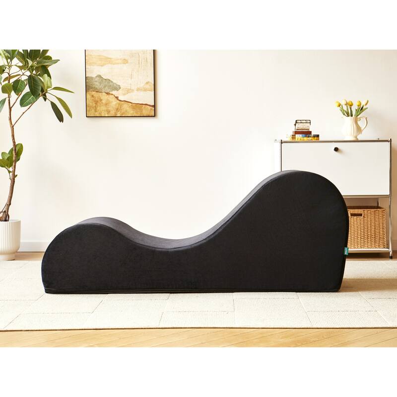 Chaise Lounge Chair Relaxation, Ergonomic Design with Soft Yet Firm High-Density Foam Core