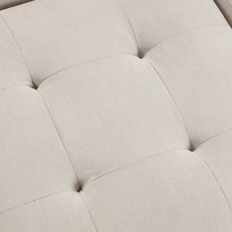 117.3" Chenille U-Shaped Sectional Sofa Bed with Pillows