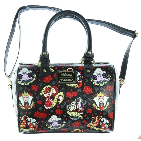 Loungefly Disney Villains Roses Tattoo All Over Print Faux Loungefly Disney Villains Roses Tattoo All Over Print Faux Leather Bag M