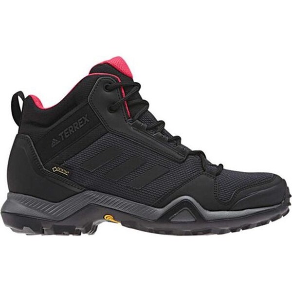 adidas Women's Terrex AX3 Mid GORE-TEX Hiking Shoe Carbon/Black/Active Pink adidas Women's Terrex AX3 Mid GORE-TEX Hiking Shoe Carbon/Black/Active Pink