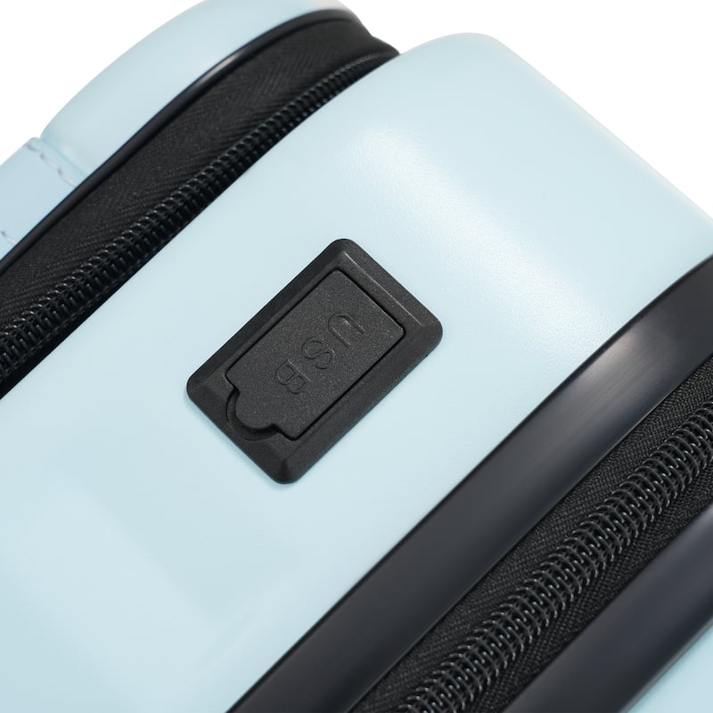 Classic 3 Piece Luggage Set Lightweight Hardside Suitcase TSA Lock Spinner Wheels, Front Opening Luggage Set for Home Travel