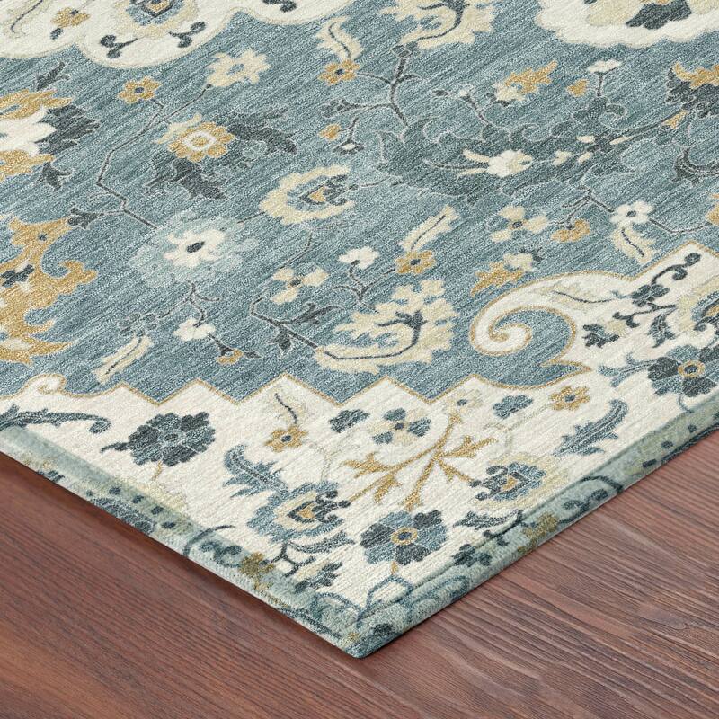 Machine Washable Indoor/ Outdoor Traditional Savannah Chantille Rug
