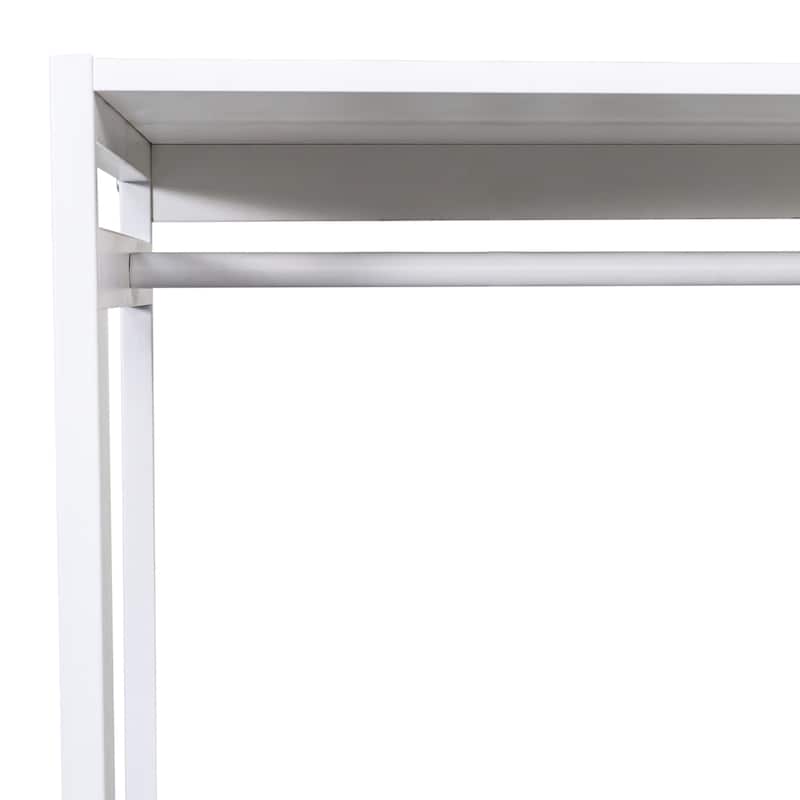 GDF Studio - Arialo Modern Wardrobe Closet with Hanging Rod and Storage Shelves