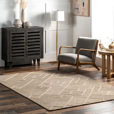 Nuloom Kassy Modern Geometric Wool Area Rug